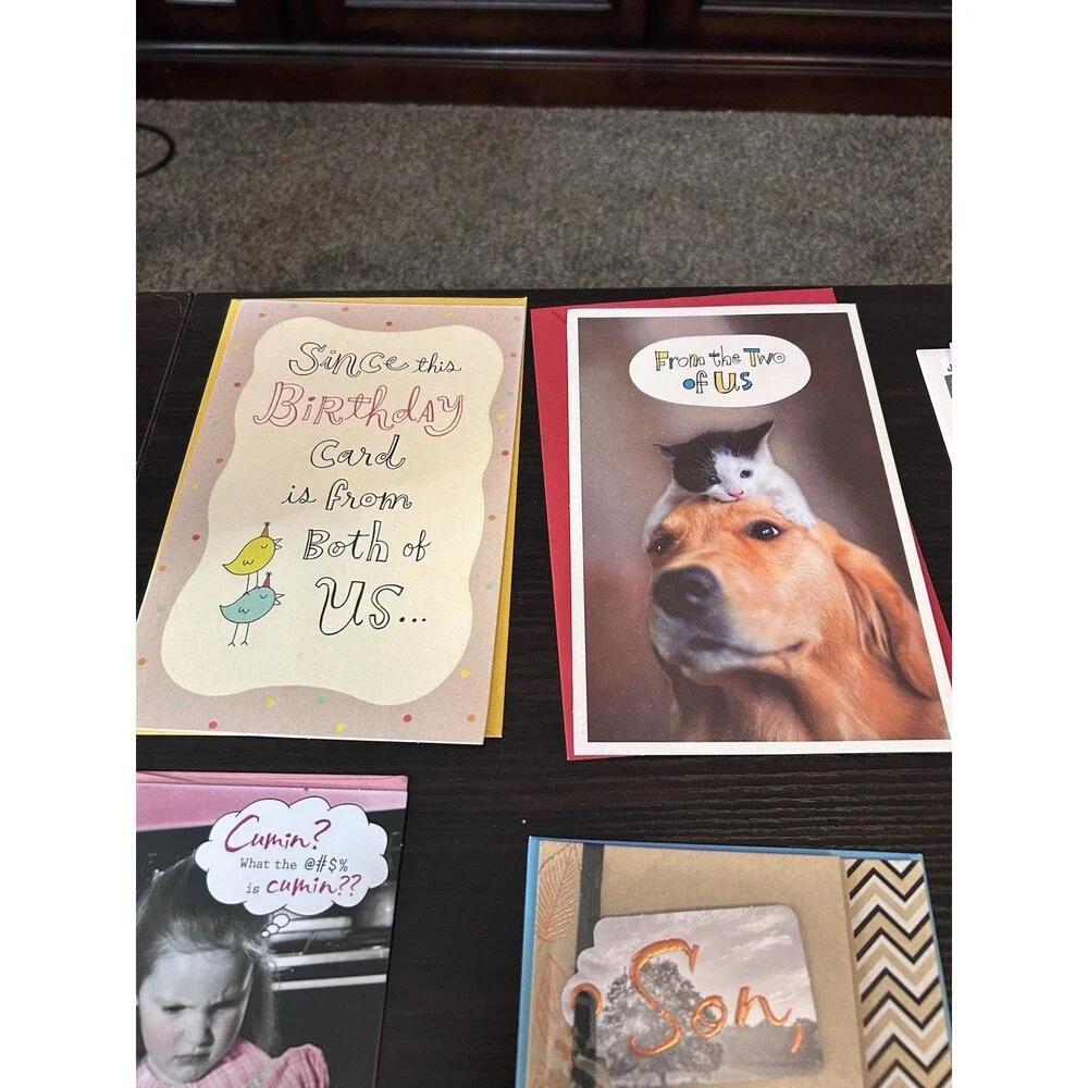 Lot of 8 New American Greetings Birthday Greeting Cards Assorted with Envelopes